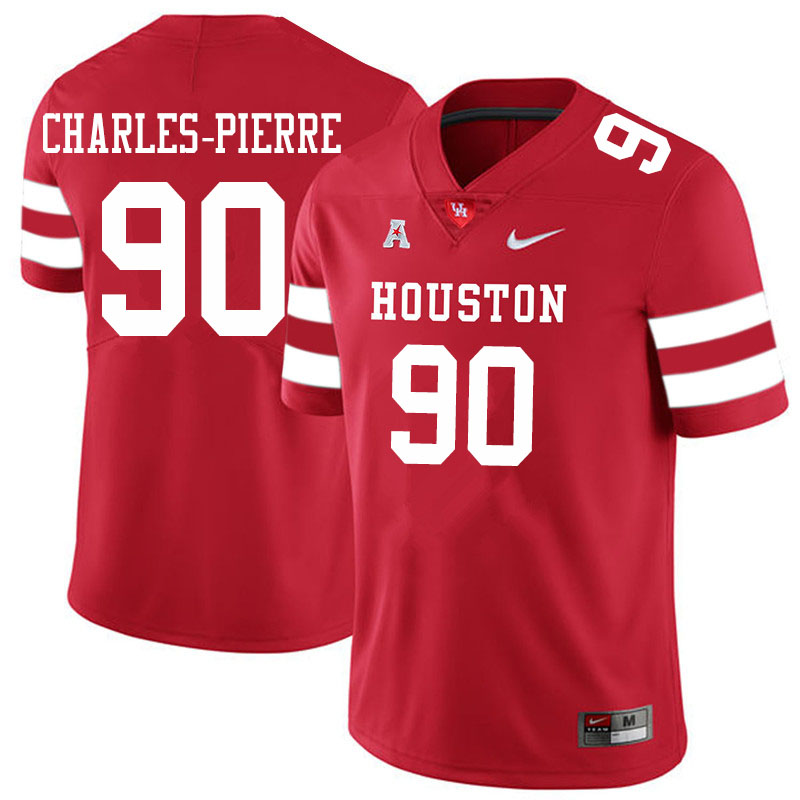 Men #90 Olivier Charles-Pierre Houston Cougars College Football Jerseys Sale-Red